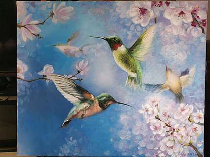 唐卡 油画家 孙福昌 《春的召唤》