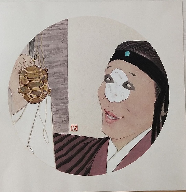 马瑞波 工笔创作人物