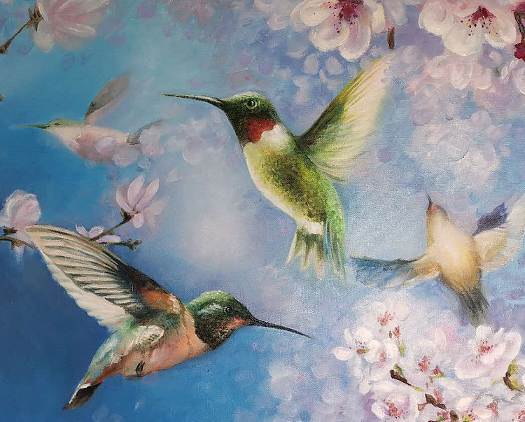 唐卡 油画家 孙福昌 《春的召唤》