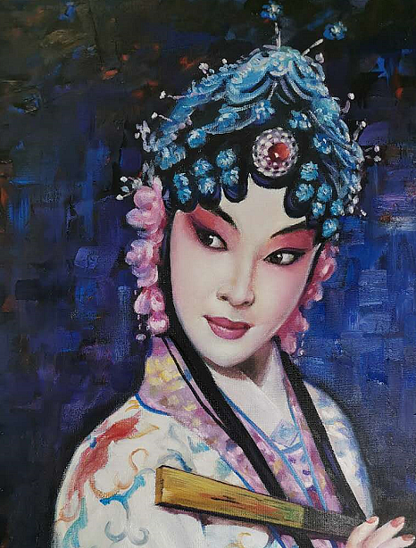 唐卡 油画家 孙福昌 《京韵》
