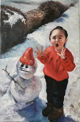 唐卡 油画家 孙福昌《童趣》