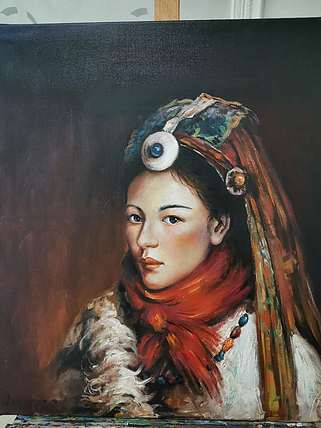 唐卡 油画家 孙福昌 《央金》