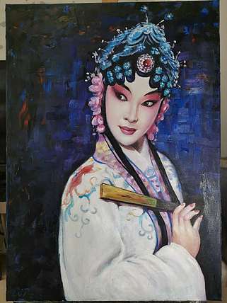 唐卡 油画家 孙福昌 《京韵》
