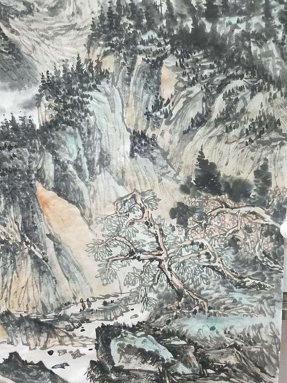 周尚造 山居幽溪听泉声
