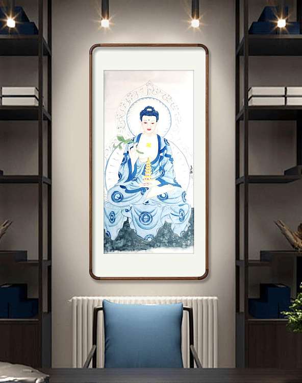 李亦非 中国工笔画学会会员 西安美院硕士 精品佛教绘画《如来宝相》
