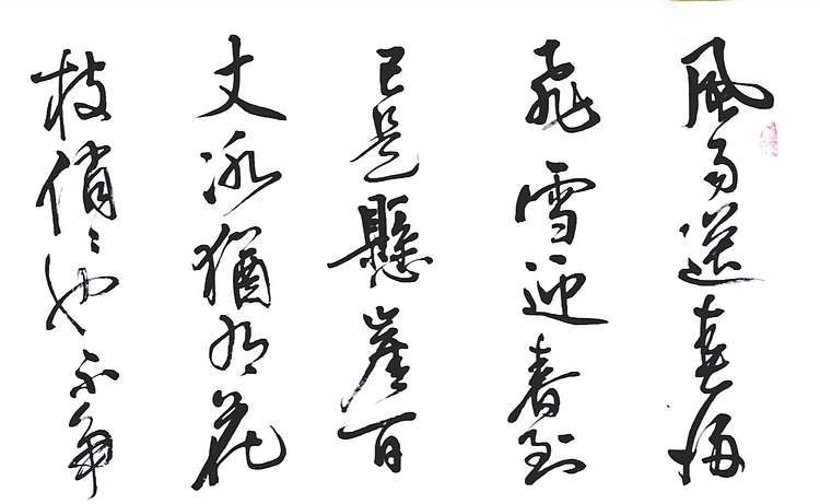 当代著名书画家 醉墨 朱毅江书法作品《毛泽东·咏梅》