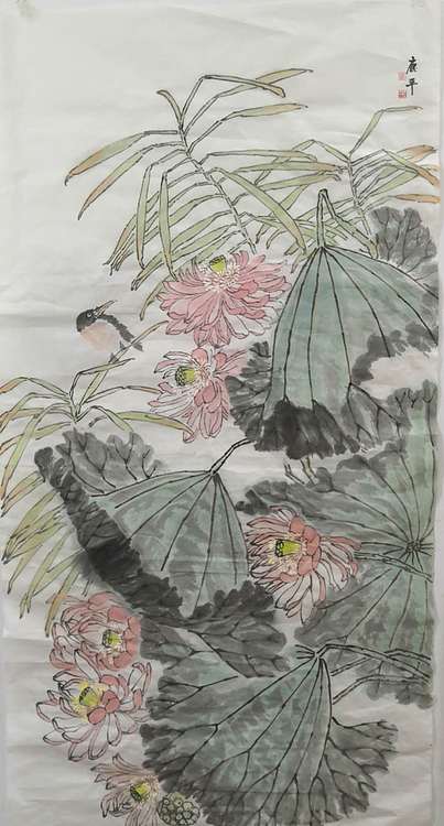 鹿平 省美协会员鹿平花鸟