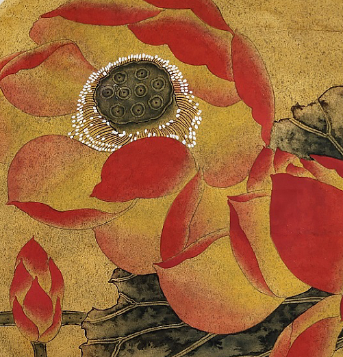 青年画家 安利民  红荷