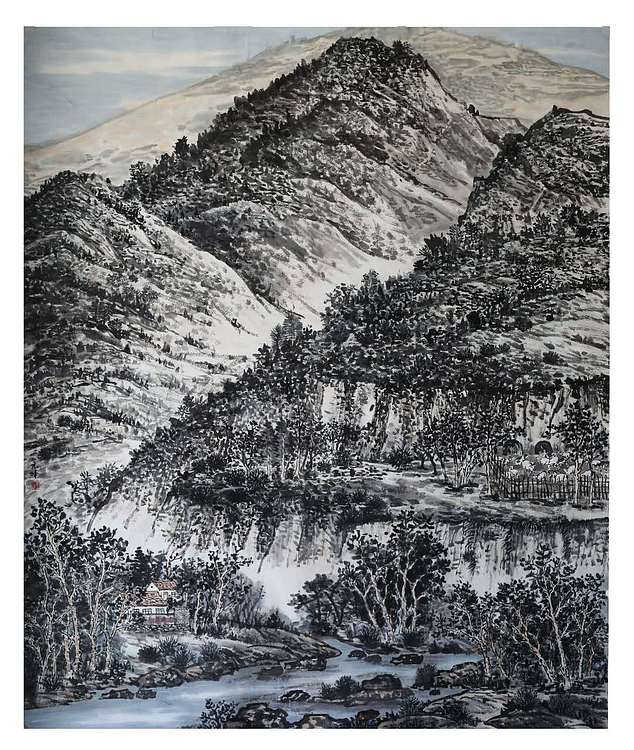 王铭海山水国展班画家创作 脱贫致富展生机
