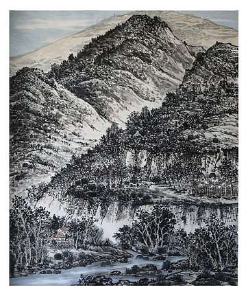 王铭海山水国展班画家创作 脱贫致富展生机