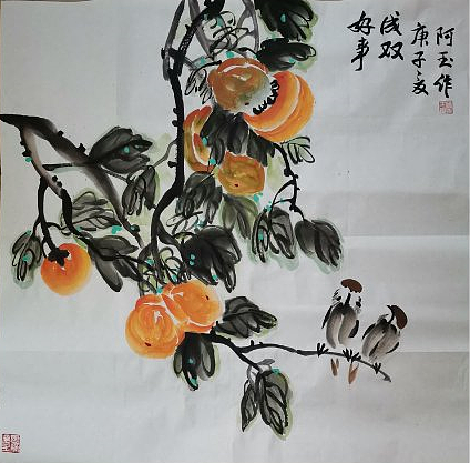 薄玉洁 花鸟
