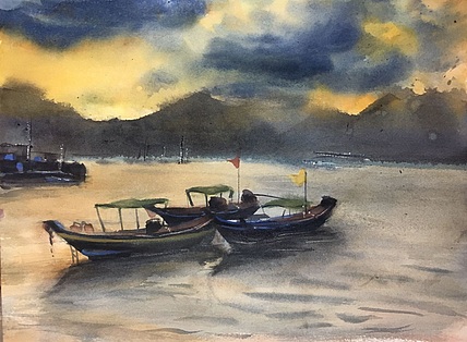 千千 夕阳西下