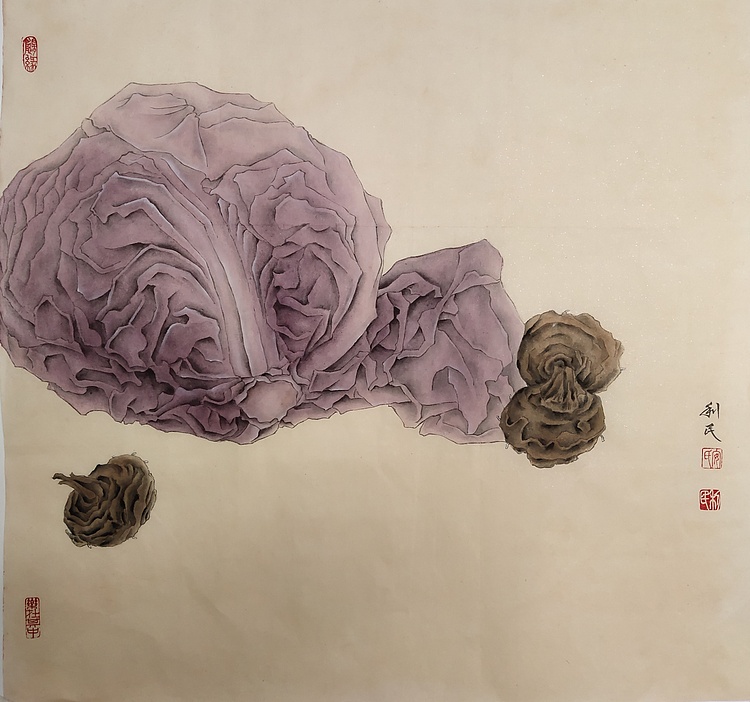 青年画家安利民  精品工笔 紫气东来