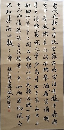 职业书画家 白洪燕 《临赤壁赋局部》