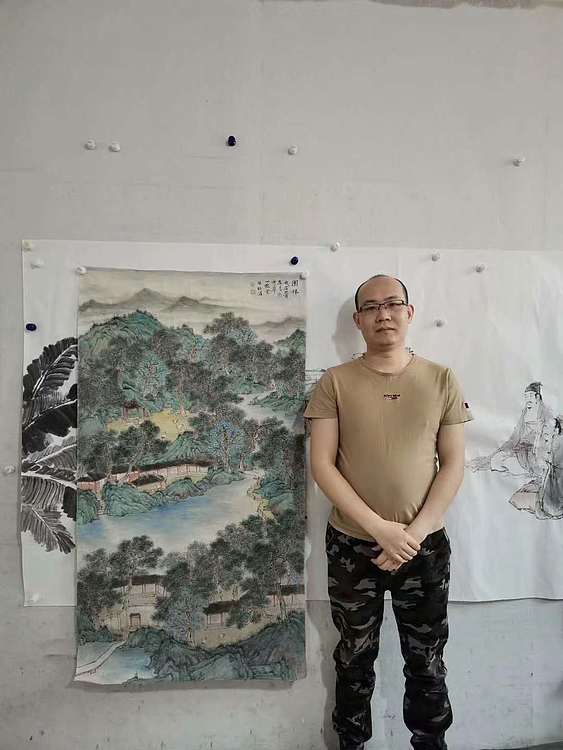 中国美术家协会会员  胡生旺  精品有合影