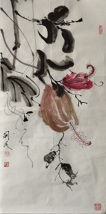 青年潜力画家  安利民  写意花卉