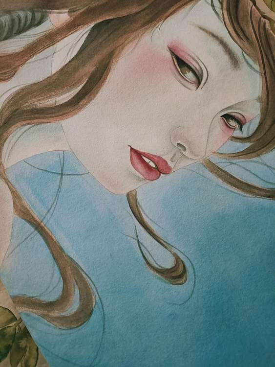 永遇乐 水彩 回眸