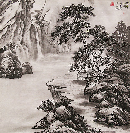 职业画家教师李丕民中国画作品清音