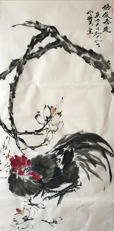 中国人民大学讲师 李乃昕 精品花鸟  雨低香近