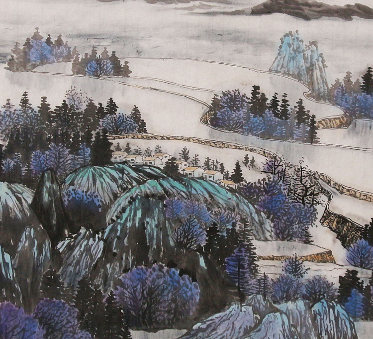 职业画家 教师 李丕民 中国画作品 山水清音