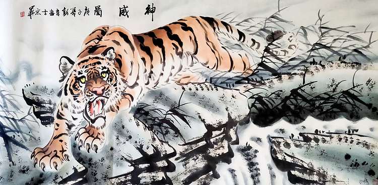 彭韦 国家一级美术师  中国陶瓷绘画艺术研究院院长《神威图》