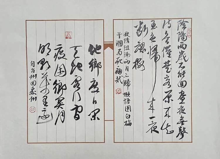 文联主席 书协名誉主席 书画院理事 邵军《庚子诗稿》