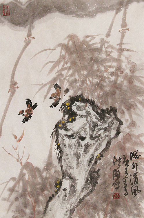 中国艺术研究院艺术创作院导师，中国美协会员 洪潮 花鸟