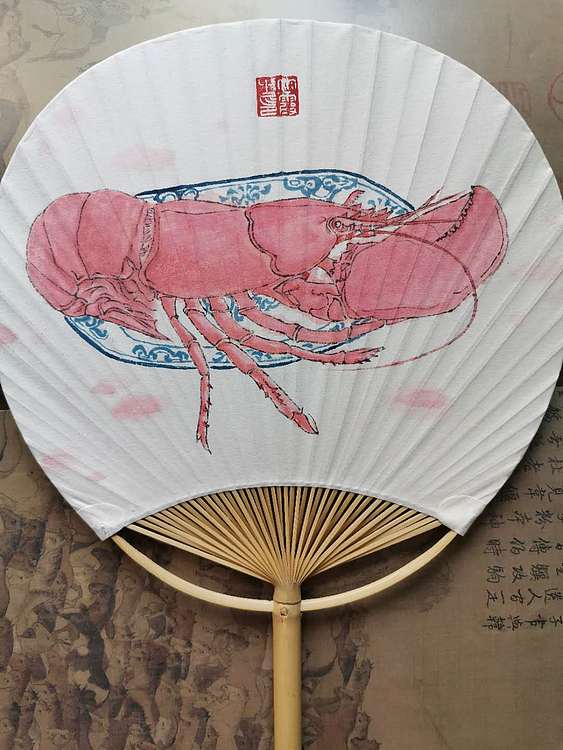 雨霞 团扇