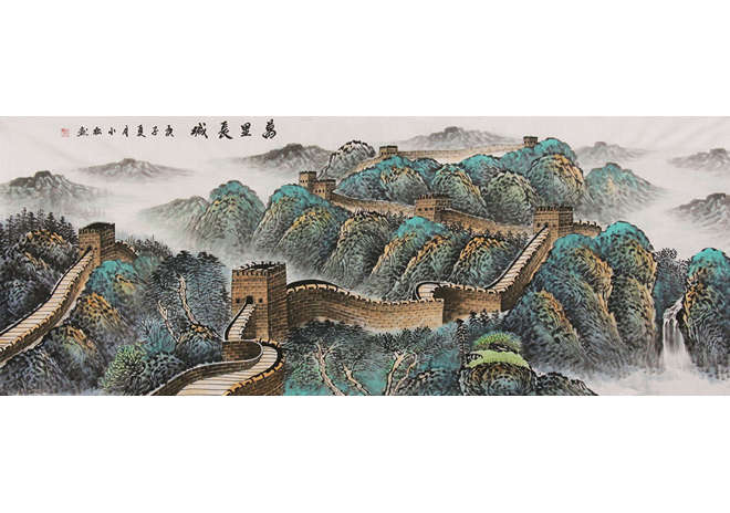 广西美术家协会会员,著名山水画家 蒋小松 国画雄风万里