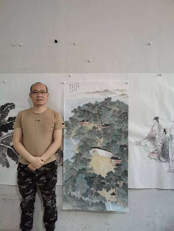 中国美术家协会会员  胡生旺  精品有合影