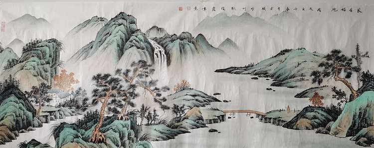 耿俊霞 青绿山水画