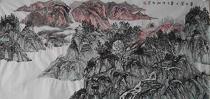 山西美术家协会会员 范立志 四尺山水 0813-005