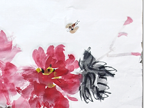 山东省美协会员 张金专 花鸟画 富贵神仙
