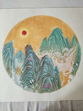 永遇乐 秋林运岫图