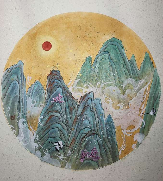 永遇乐 秋林运岫图