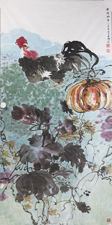 人大高研班 西安美协会员 来荣娜 花鸟画 吉祥如意