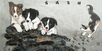 人大高研班 西安美协会员 来荣娜 花鸟 戊戌吉祥