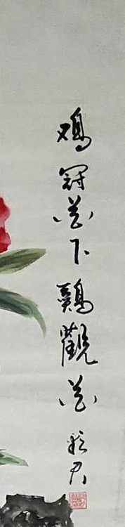 范彩君 山东德州美术家协会会员，鸡观花