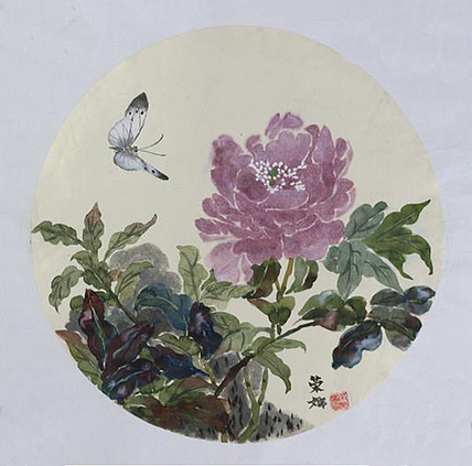 人大高研班 西安美协会员 来荣娜 花鸟牡丹