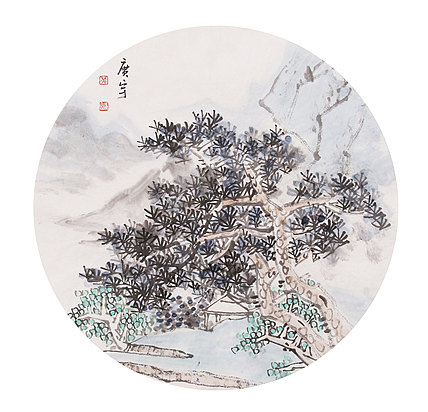 中美协山河画会创作员，满维起工作室画家 薛广宇 精品山水 山居图