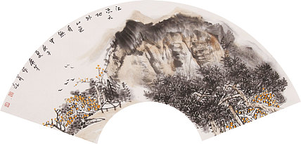 中美协山河画会创作员，满维起工作室画家 薛广宇 精品山水 江流大地外