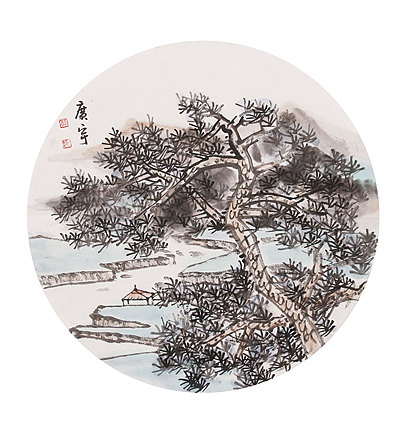 中美协山河画会创作员，满维起工作室画家 薛广宇 精品山水 幽居图