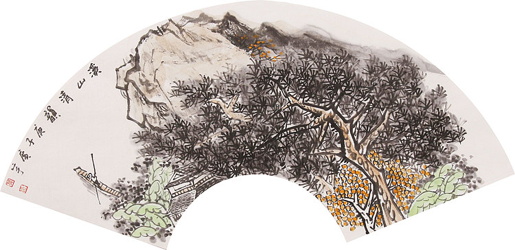 中美协山河画会创作员，满维起工作室画家 薛广宇 精品山水 溪山清韵