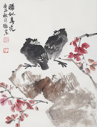 中国美协会员 张瀚东 花鸟  胜似春光
