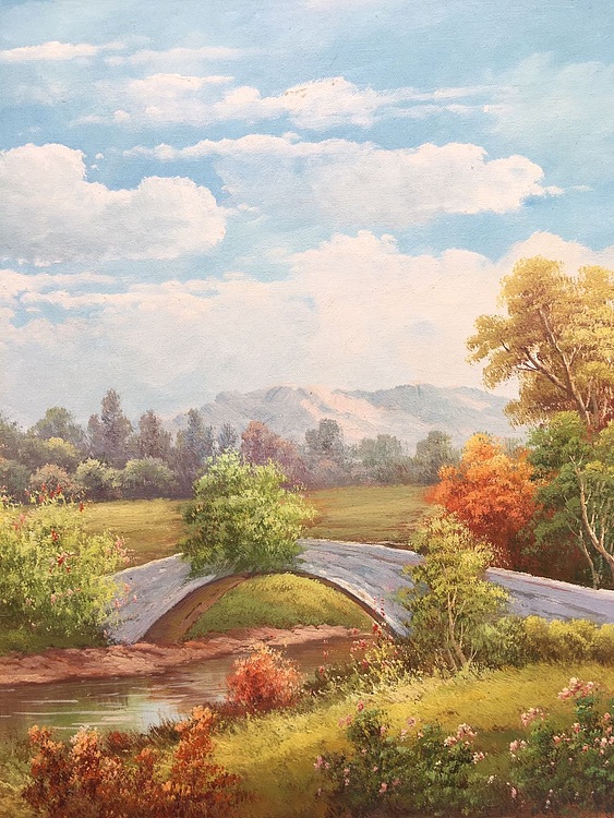 余建生手绘油画作品巜清风》36
