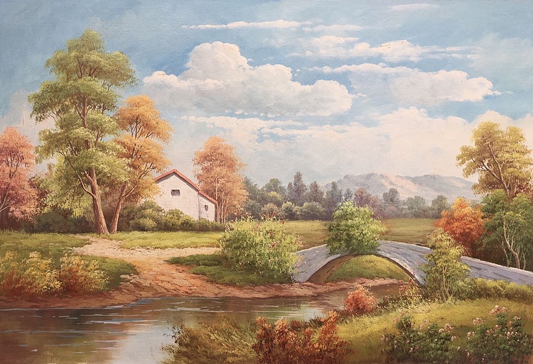 余建生手绘油画作品巜清风》36