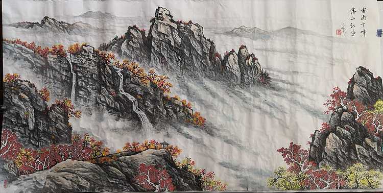 高级工艺美术师美术教师 旅德画家 孙天华 山水画作品