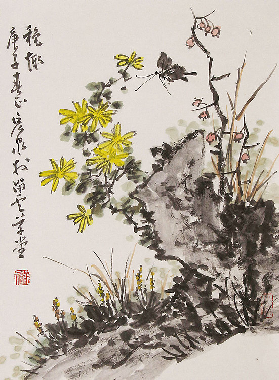 《边缘·艺术》主编，著名艺术评论家 ，职业画家 许宏泉 国画花鸟