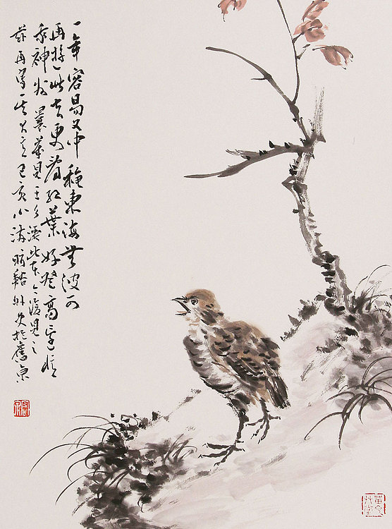 《边缘·艺术》主编，著名艺术评论家 ，职业画家 许宏泉 国画花鸟
