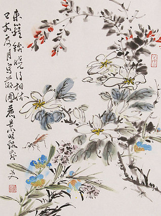 《边缘·艺术》主编，著名艺术评论家 ，职业画家 许宏泉 国画花鸟